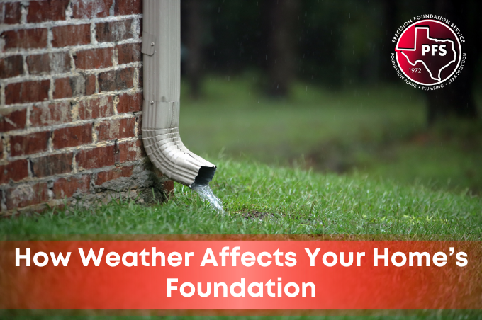 image of gutter on the side of a home draining water during rainy weather